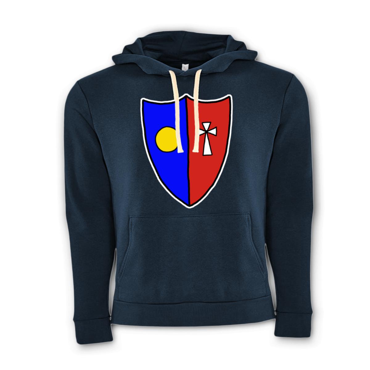 Shield Unisex Pullover Hoodie Large midnight-navy