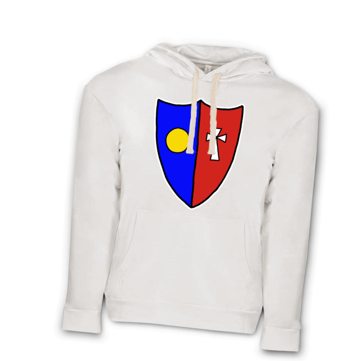 Shield Unisex Pullover Hoodie Large white