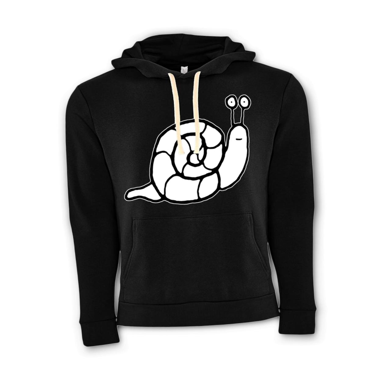 Snail Unisex Pullover Hoodie Extra Large black