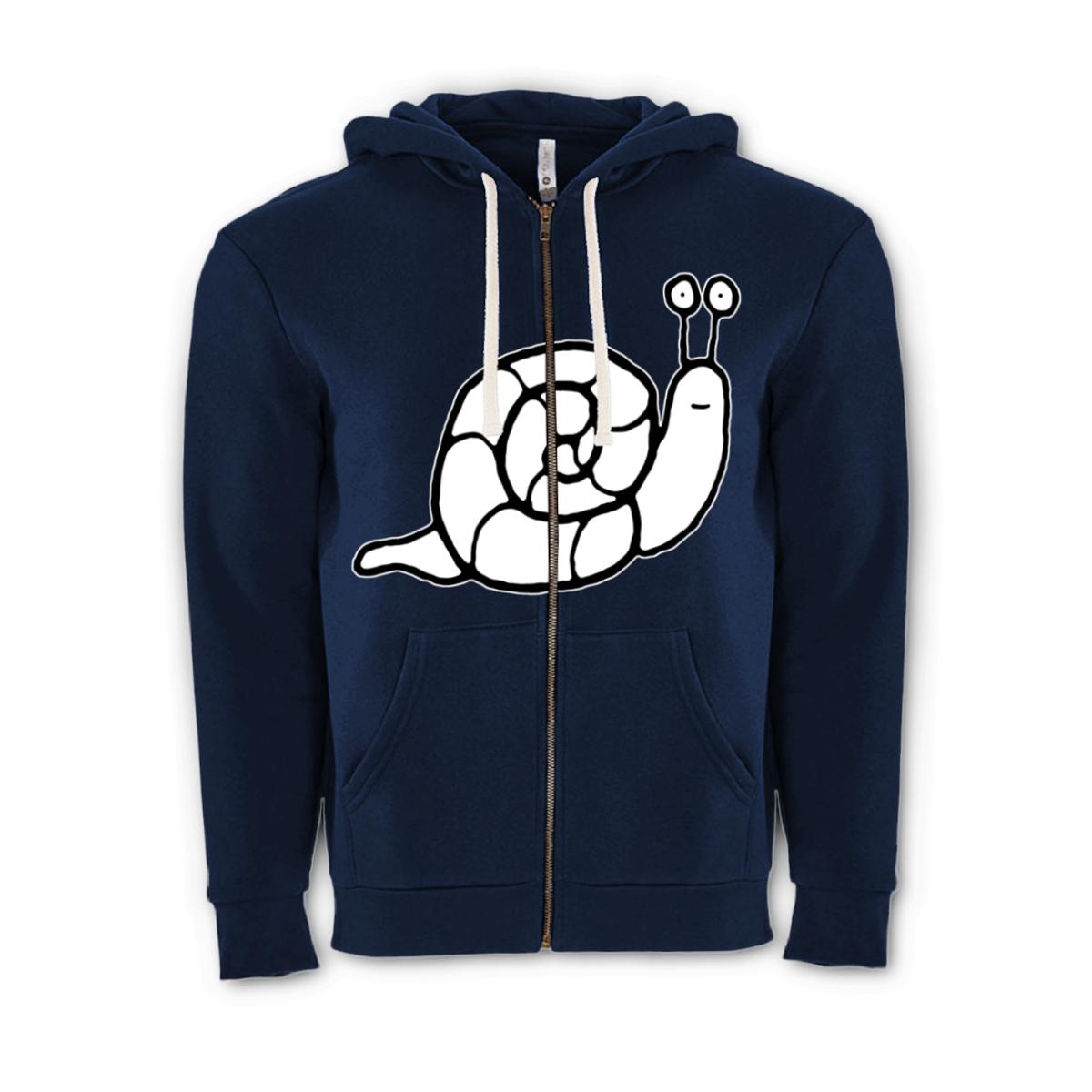 Snail Unisex Zip Hoodie Double Extra Large midnight-navy