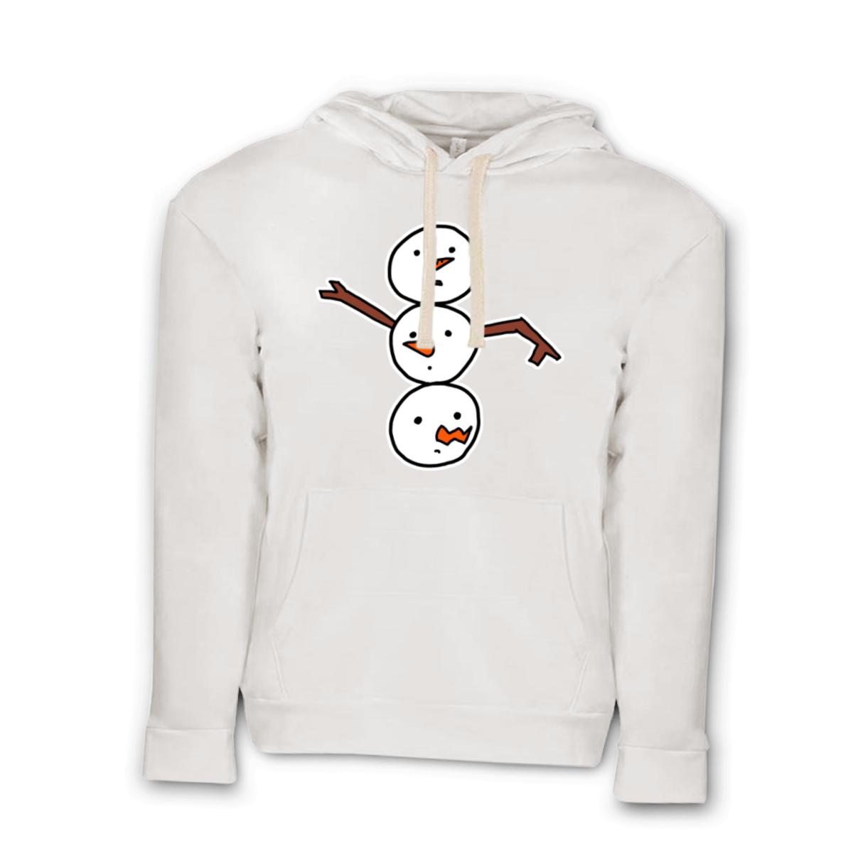 Snowman All Heads Unisex Pullover Hoodie Extra Large white