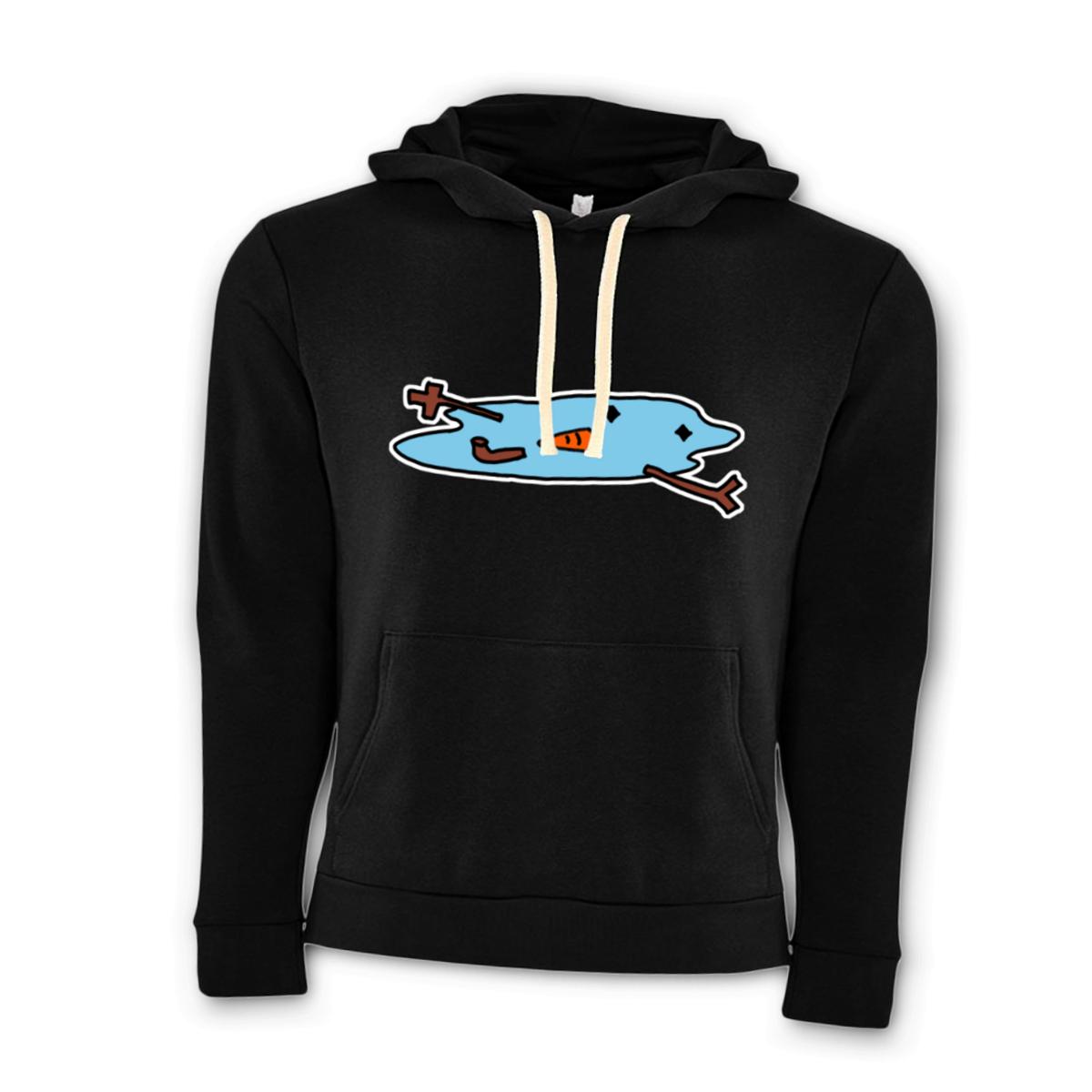 Snowman Puddle Unisex Pullover Hoodie Small black