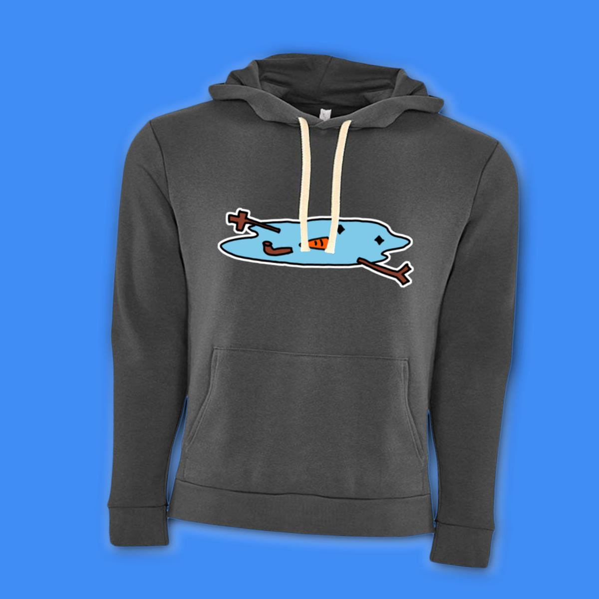 Snowman Puddle Unisex Pullover Hoodie