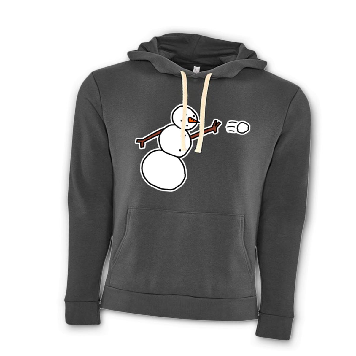 Snowman Throwing Snowball Unisex Pullover Hoodie Small heavy-metal