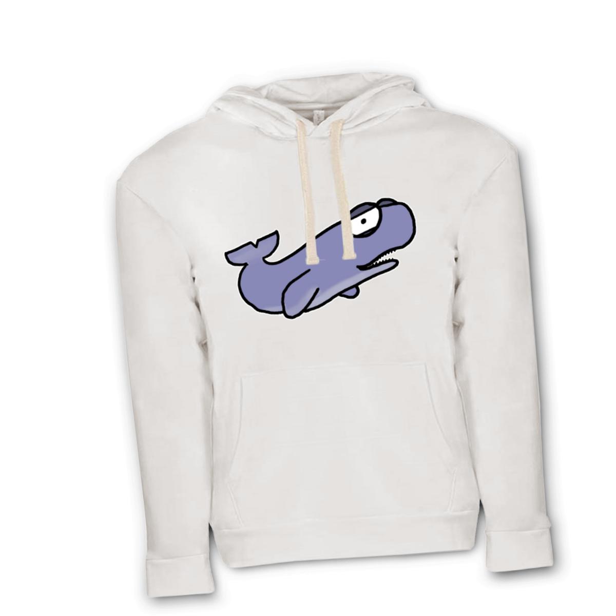 Sperm Whale Unisex Pullover Hoodie Small white