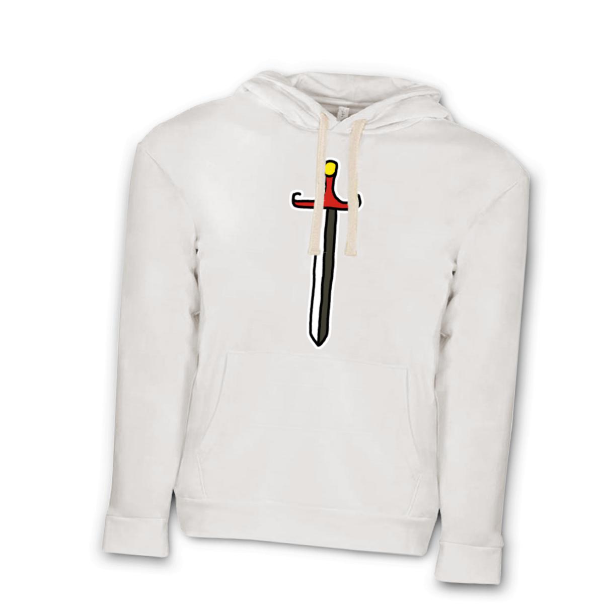 Sword Unisex Pullover Hoodie Large white