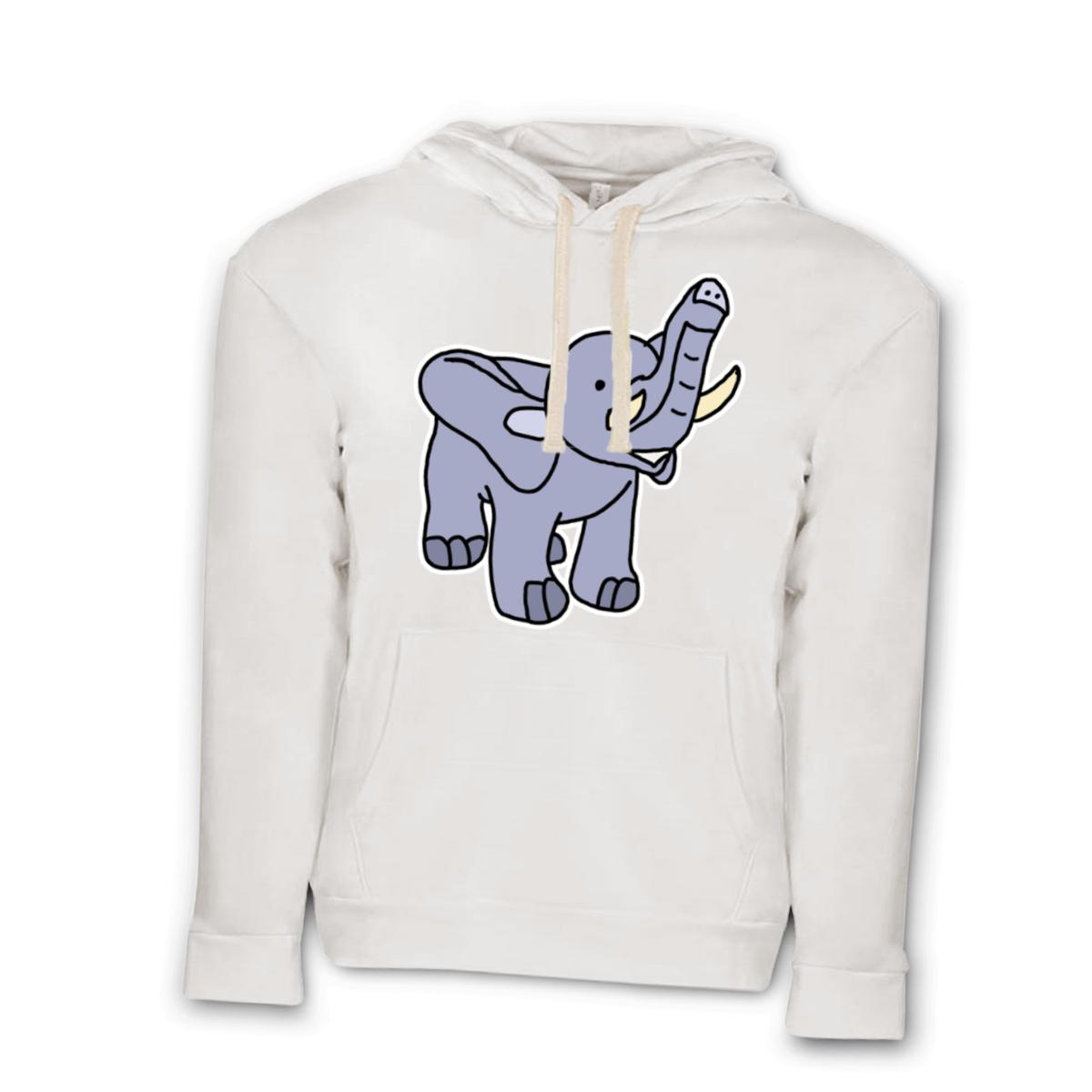 Toy Elephant Unisex Pullover Hoodie Double Extra Large white