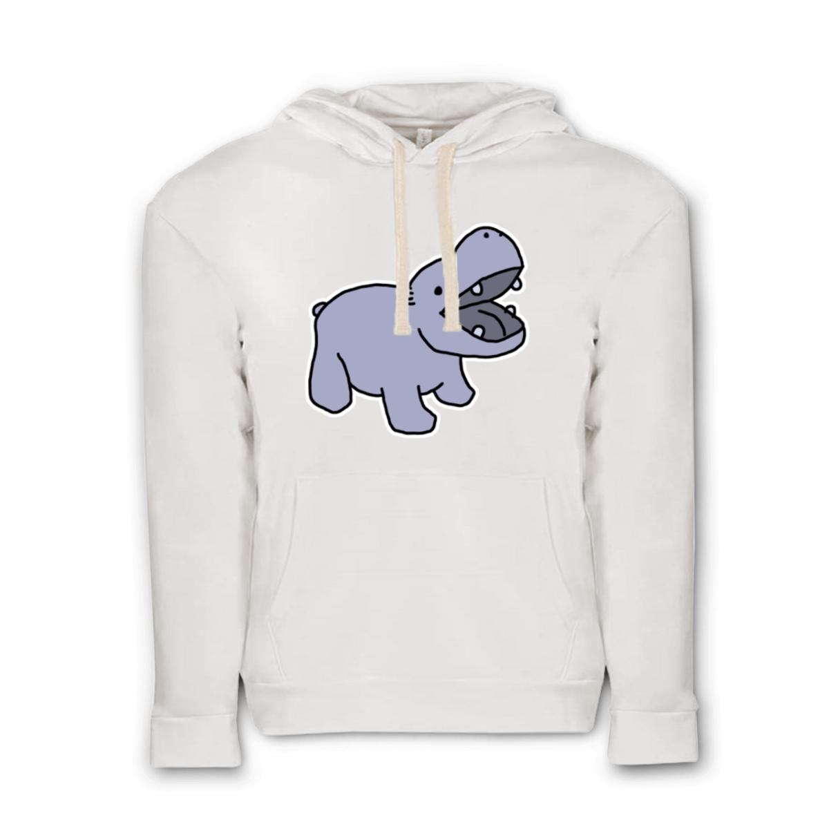 Toy Hippo Unisex Pullover Hoodie Double Extra Large white