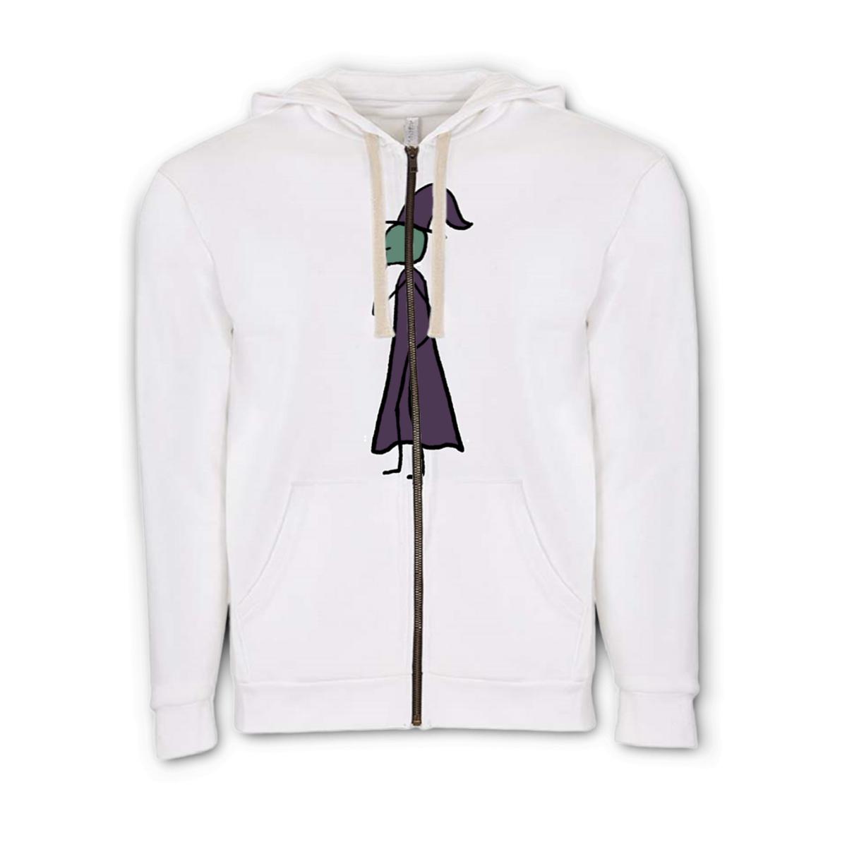 Witch Unisex Zip Hoodie Double Extra Large white