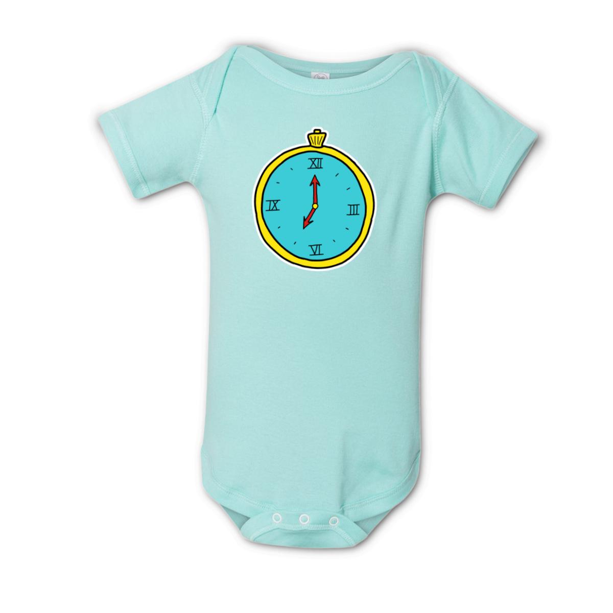 American Traditional Clock Onesie 24M chill