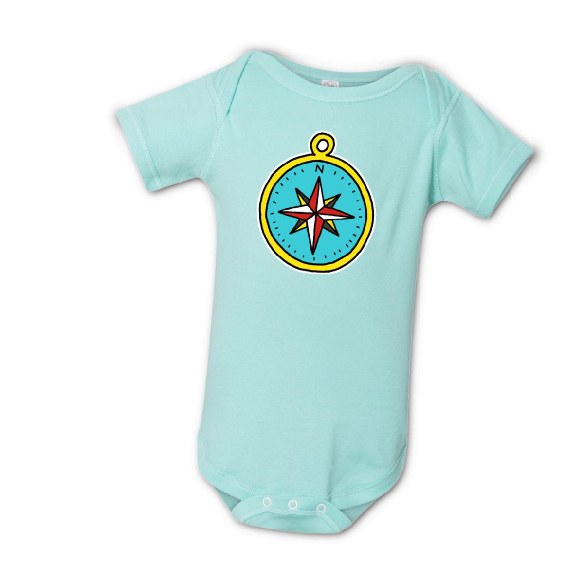 American Traditional Compass Onesie 6M chill