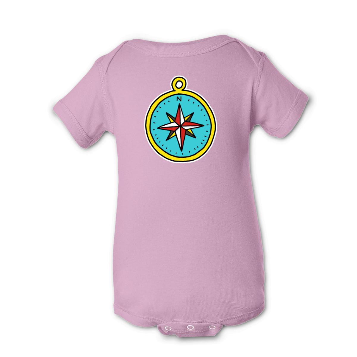 American Traditional Compass Onesie 18M pink