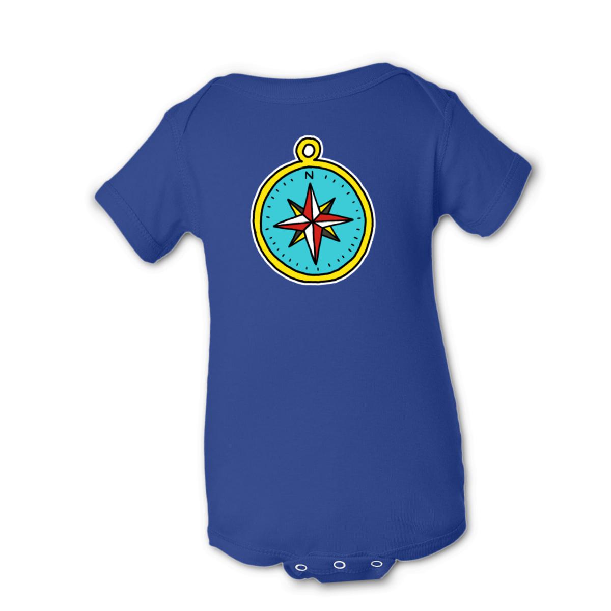 American Traditional Compass Onesie 24M royal-blue