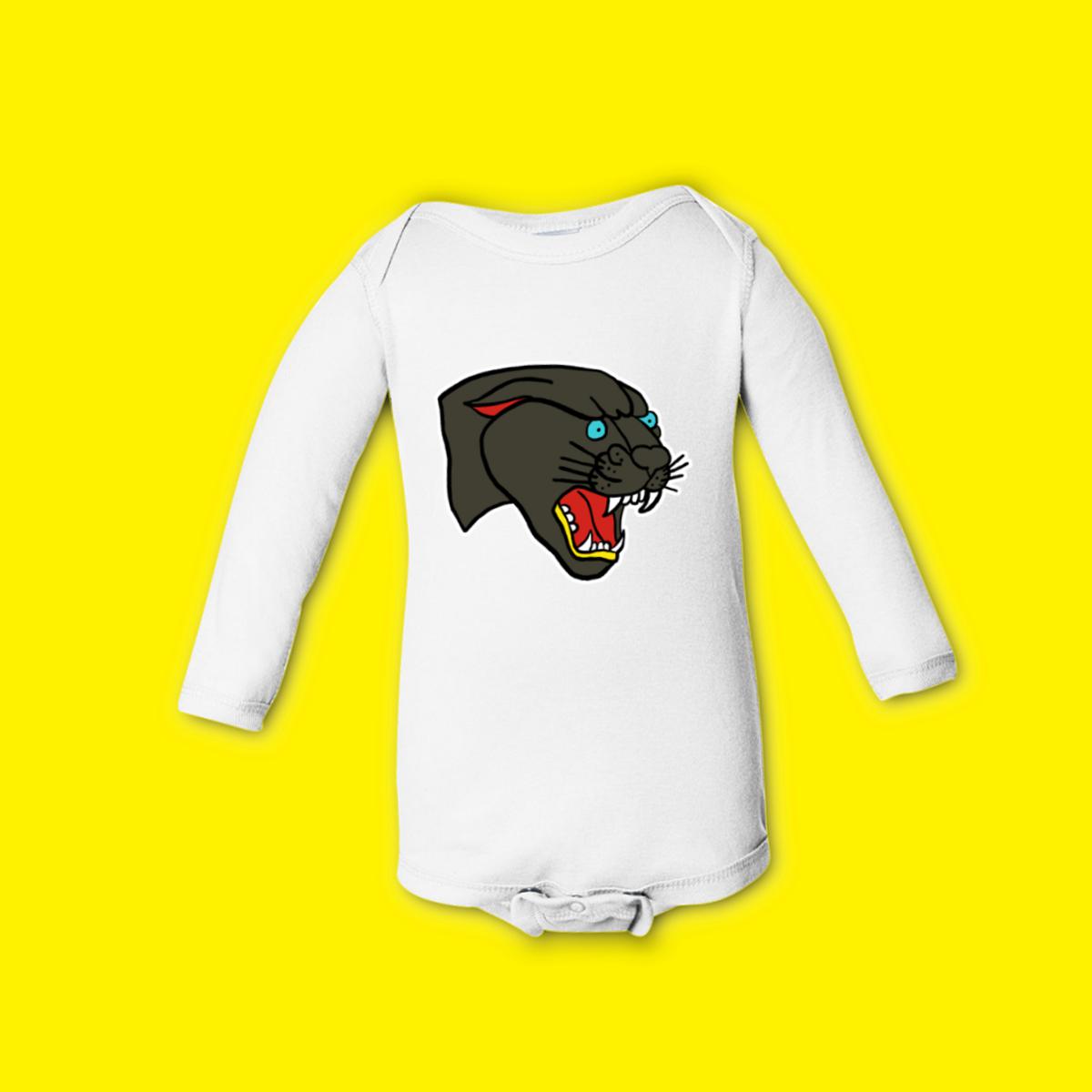 American Traditional Panther Long Sleeve Onesie
