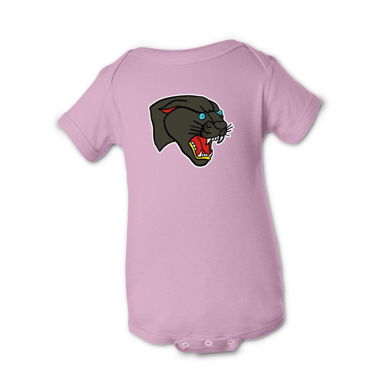 American Traditional Panther Onesie 12M pink