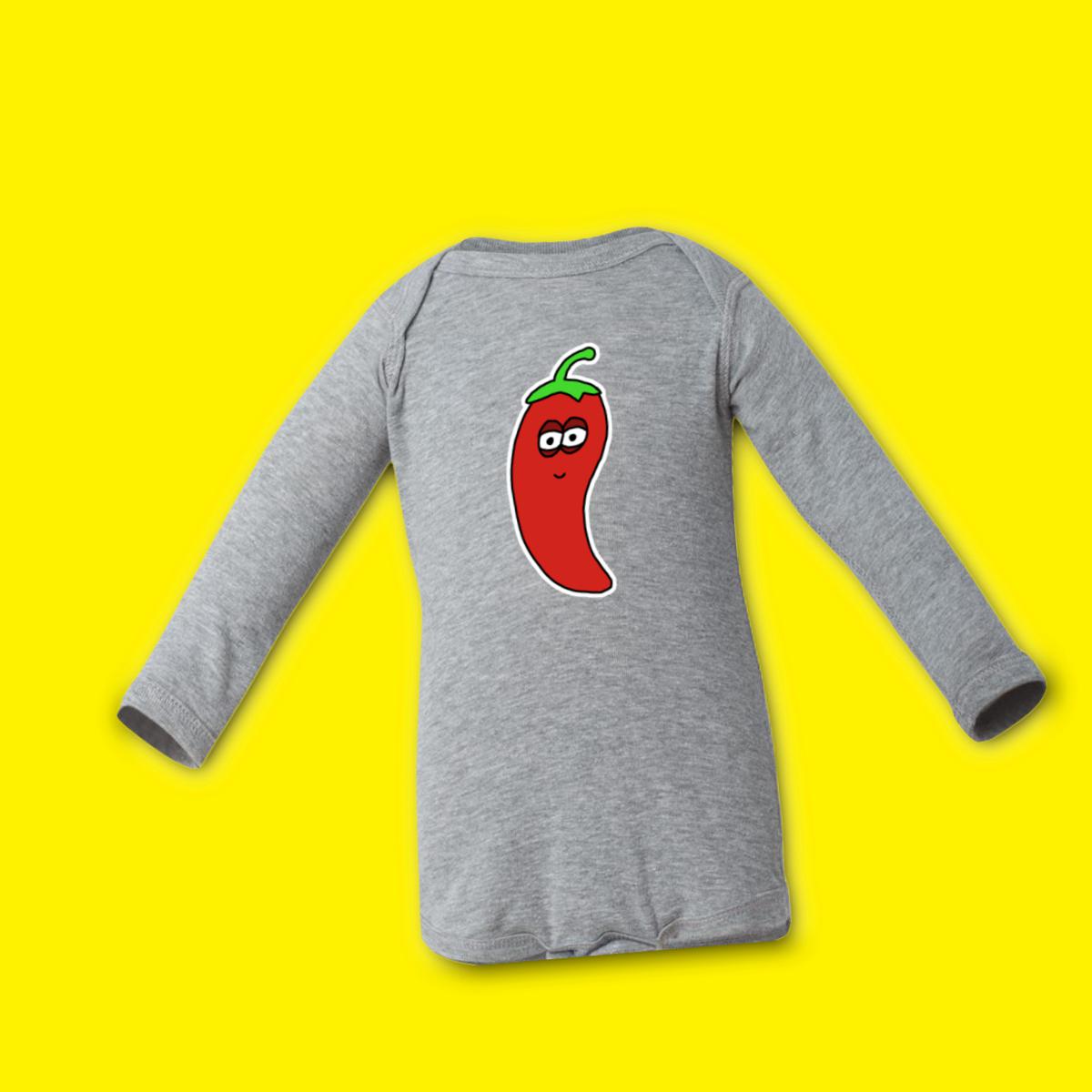Chili Pepper Long Sleeve Onesie