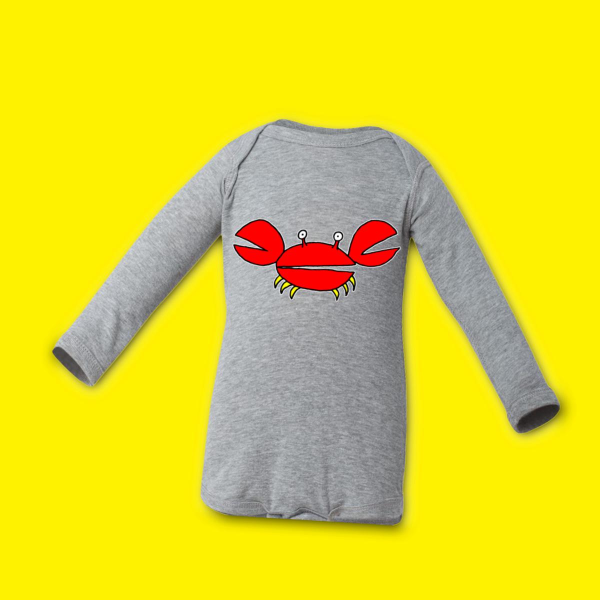 Crab Long Sleeve Onesie