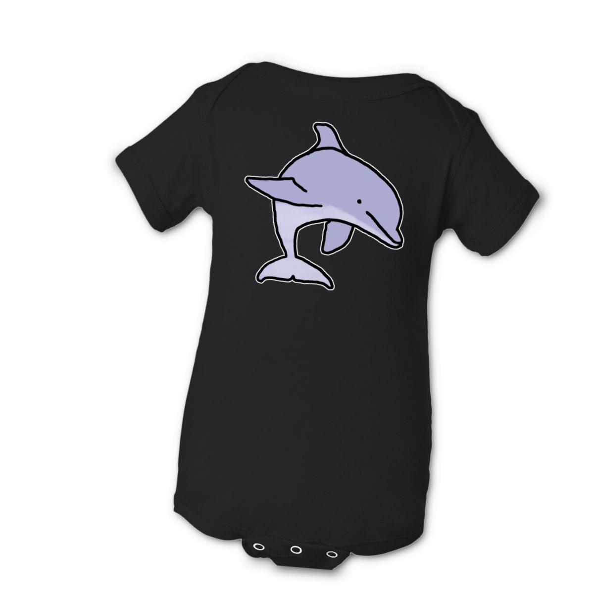 Dolphin Onesie 6M black