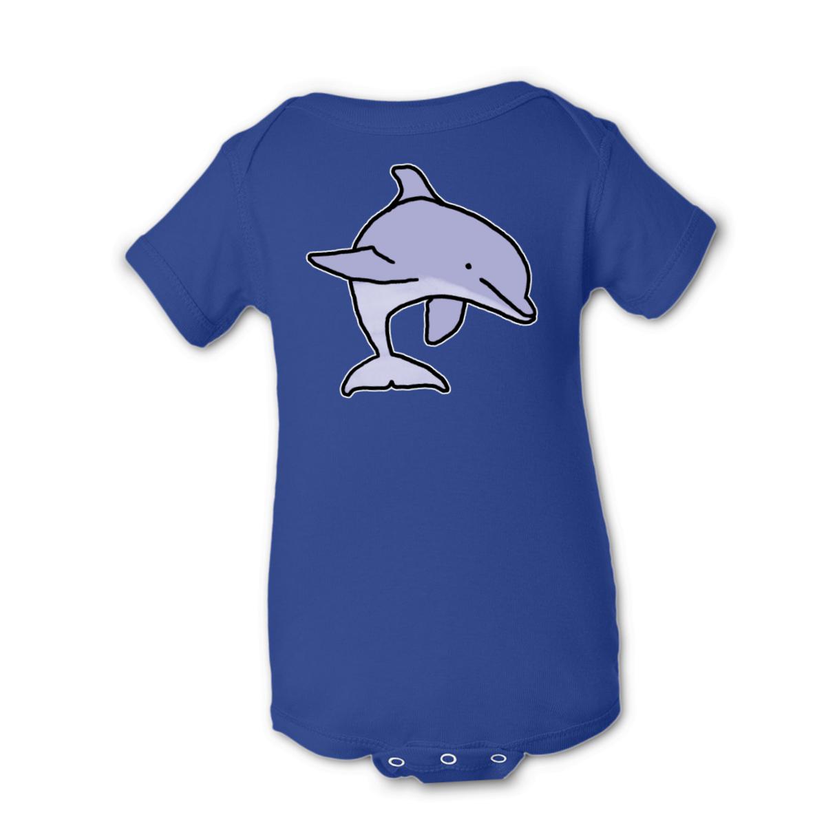 Dolphin Onesie 12M royal-blue
