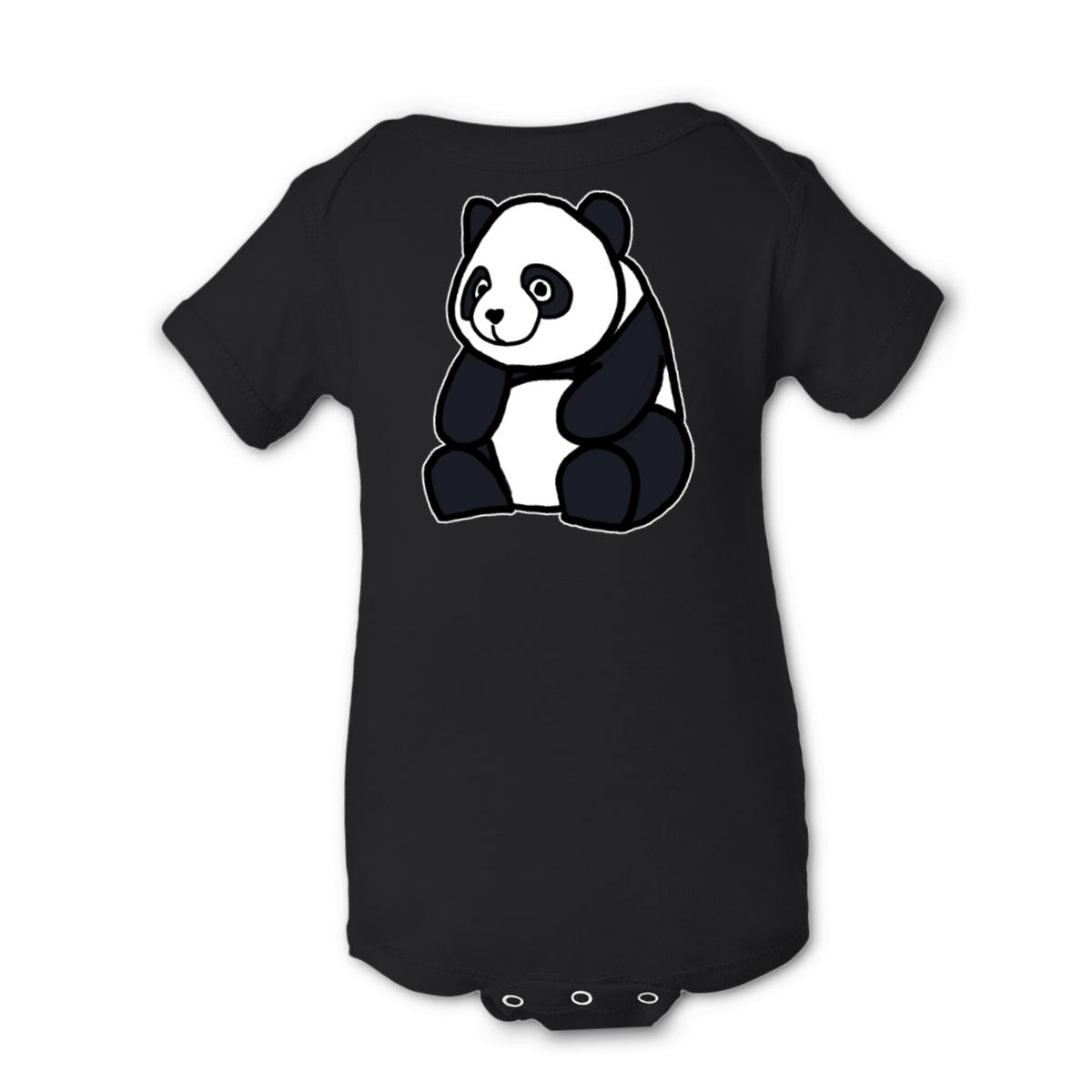 Panda Onesie 6M black