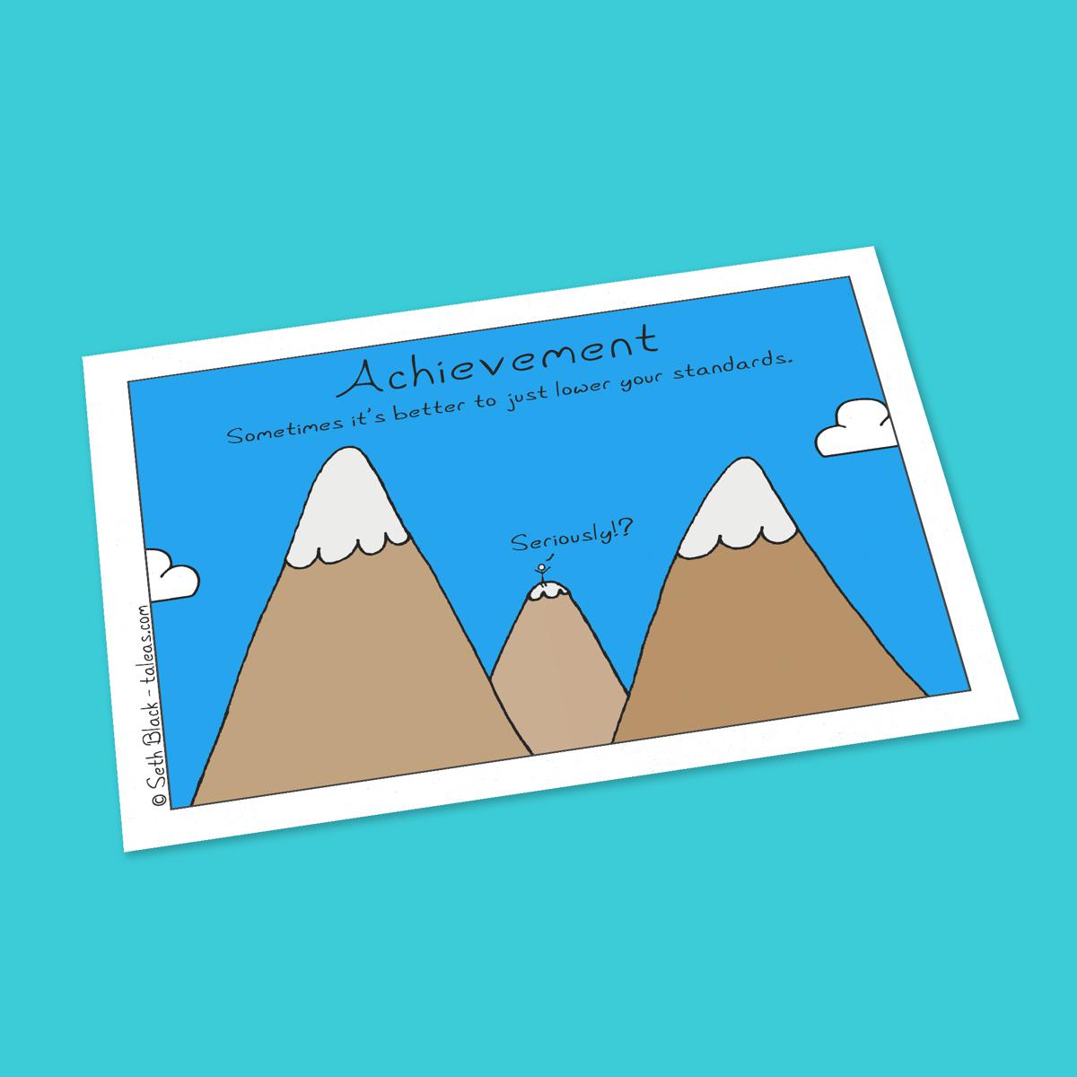 Achievement Demotivational Poster Postcard