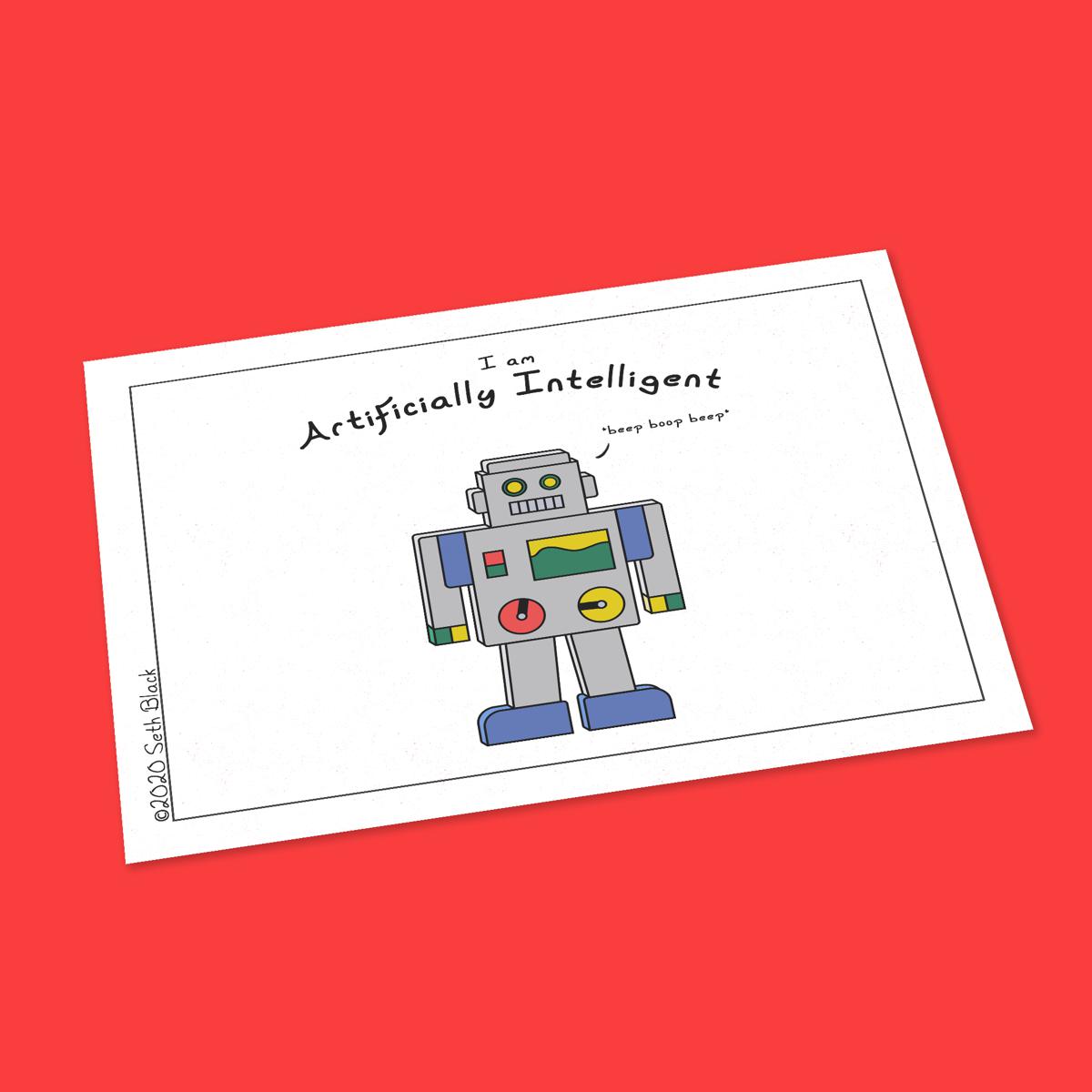 AI Bot - Artificially Intelligent Postcard