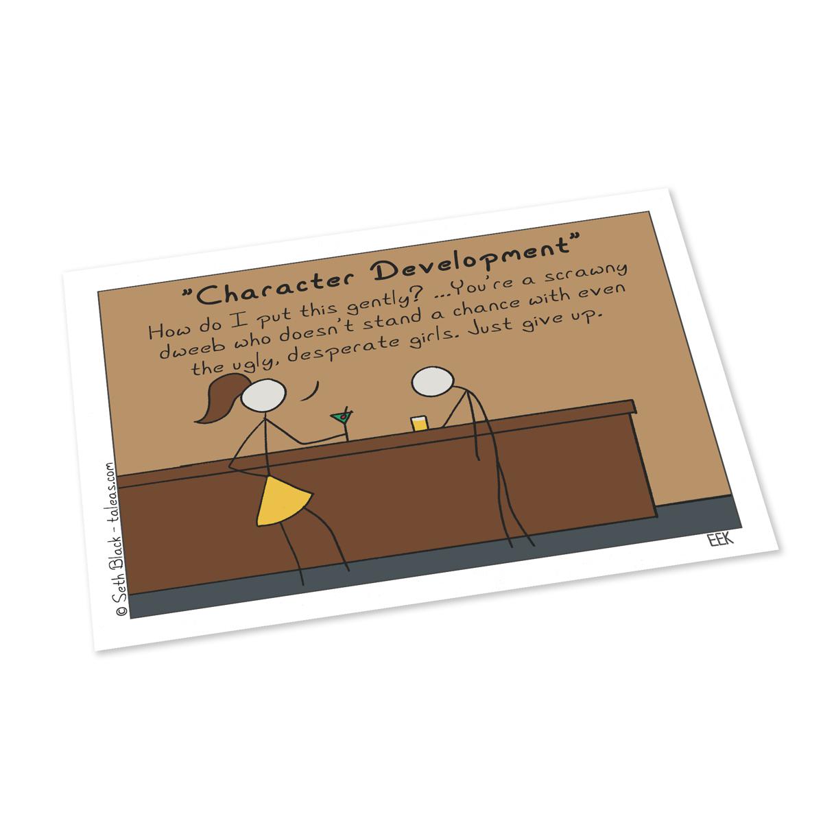Character Building Postcard 4X6 white