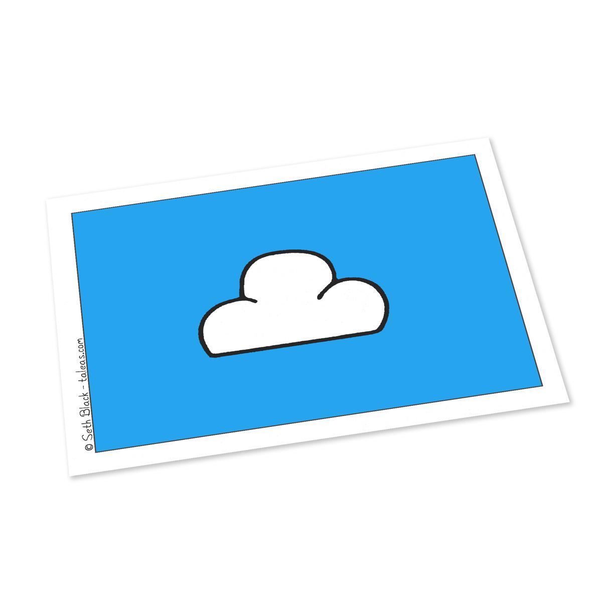 The Cloud Postcard 4X6 white
