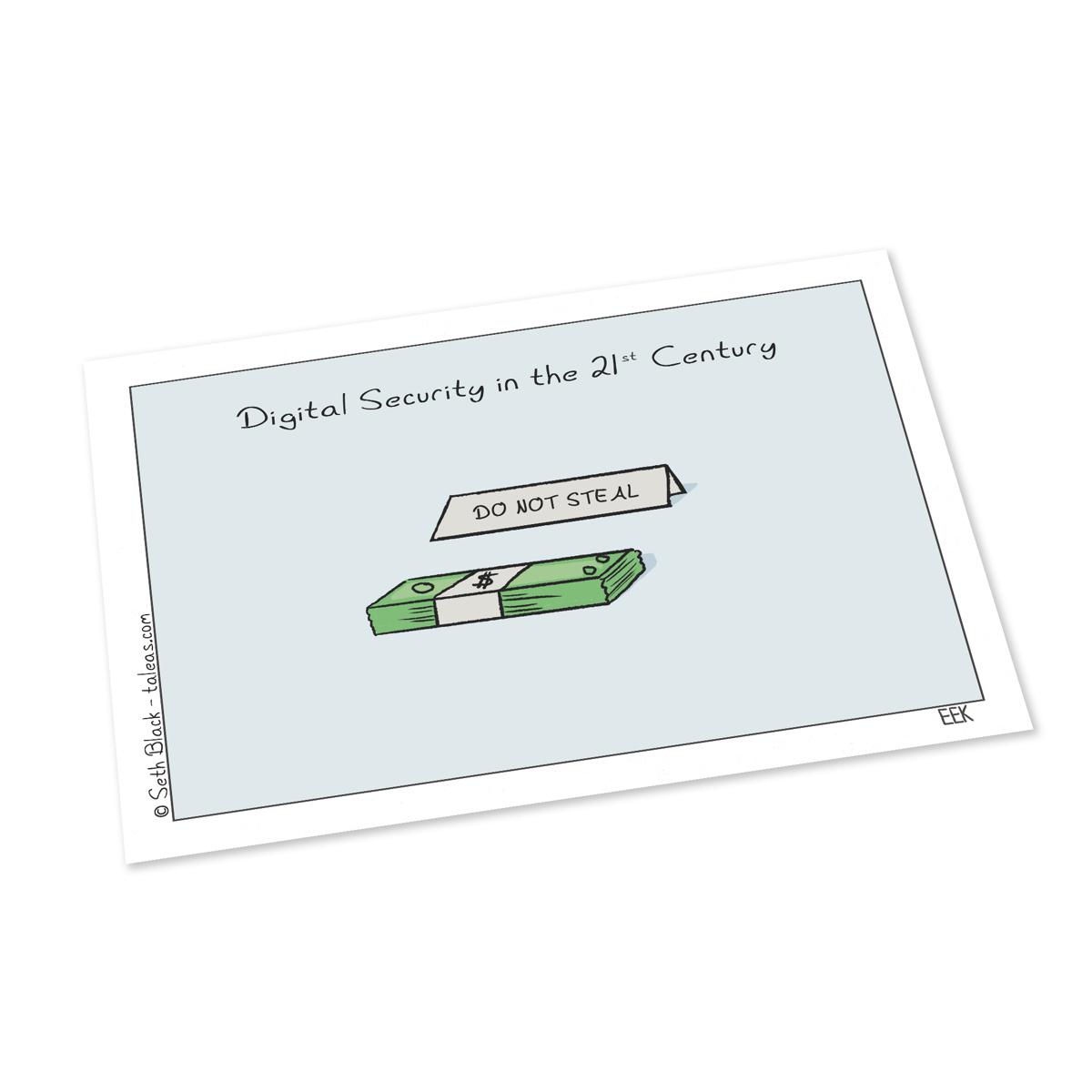 Digital Security Postcard 4X6 white