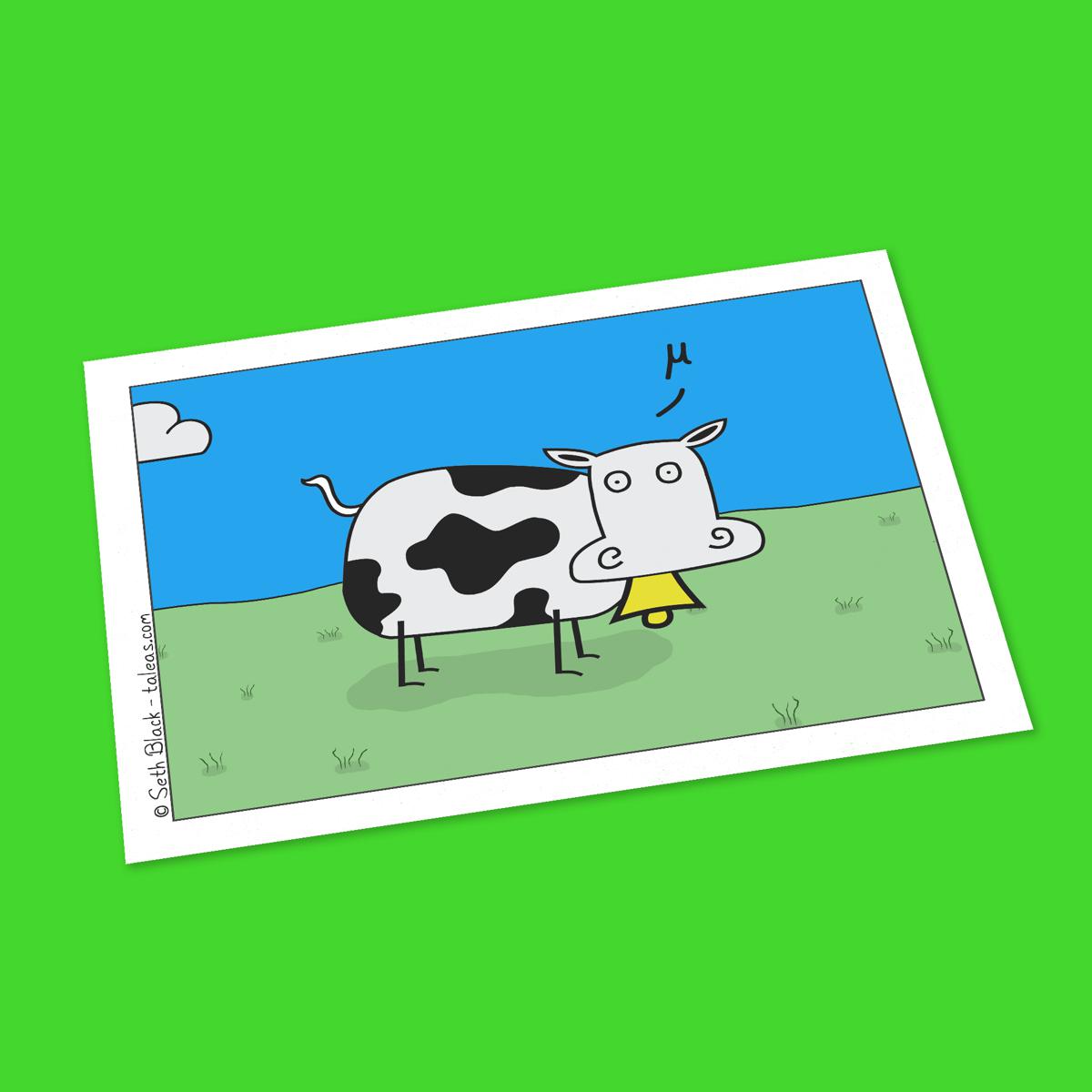 Mu Cow Postcard