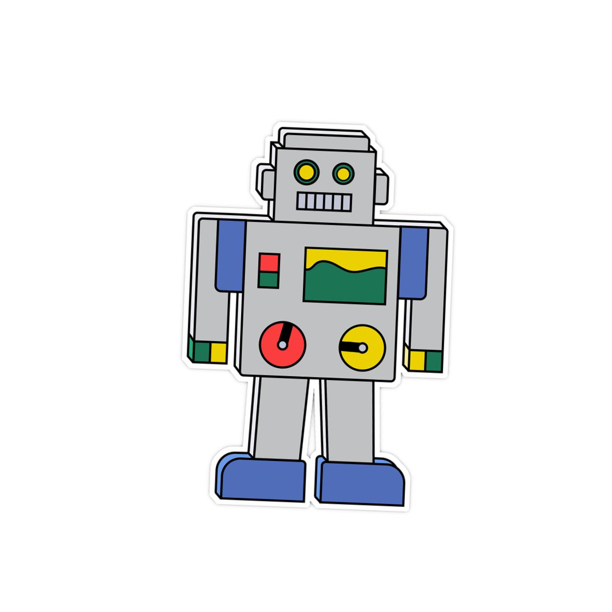AI Bot Sticker 2X2 matte
