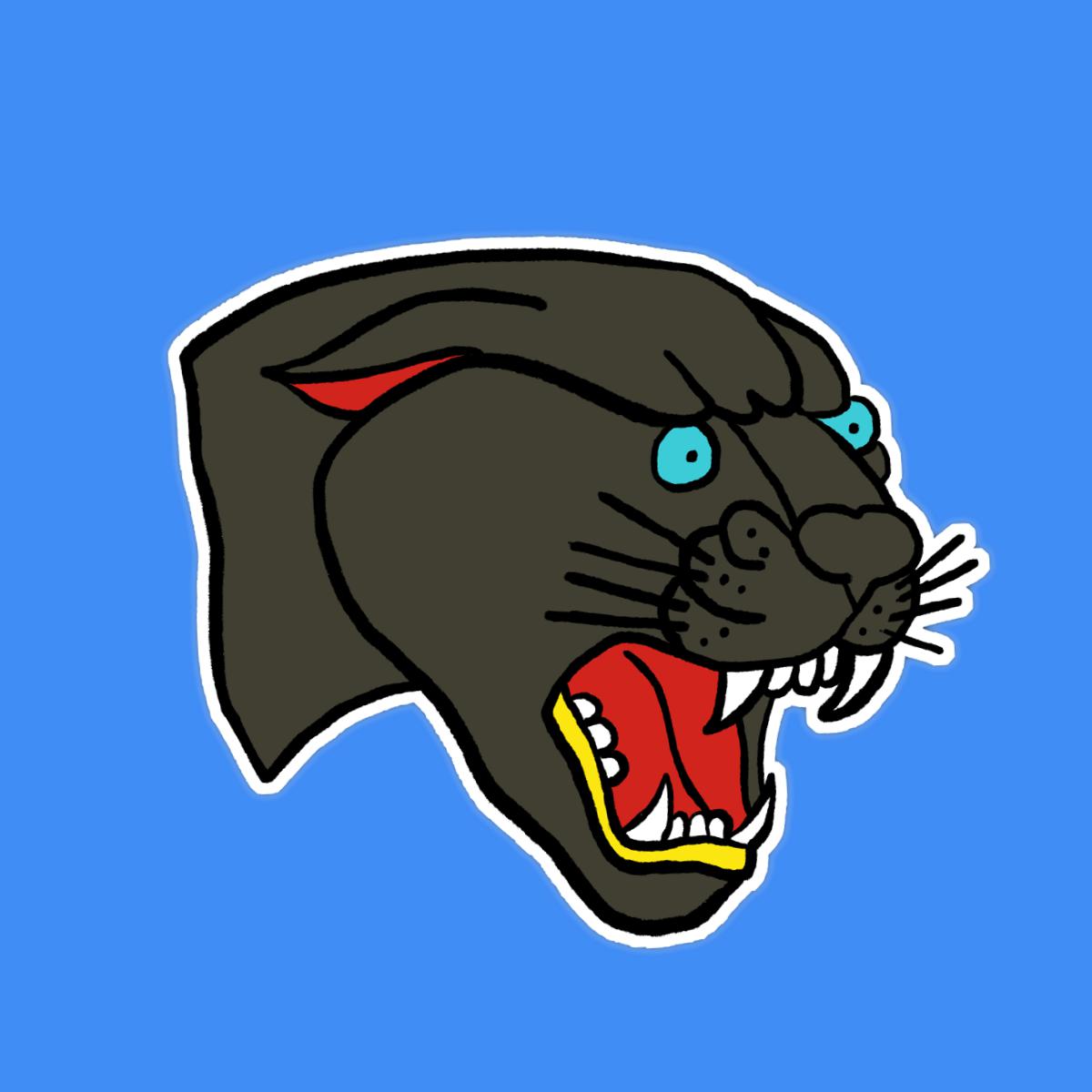 American Traditional Panther Sticker