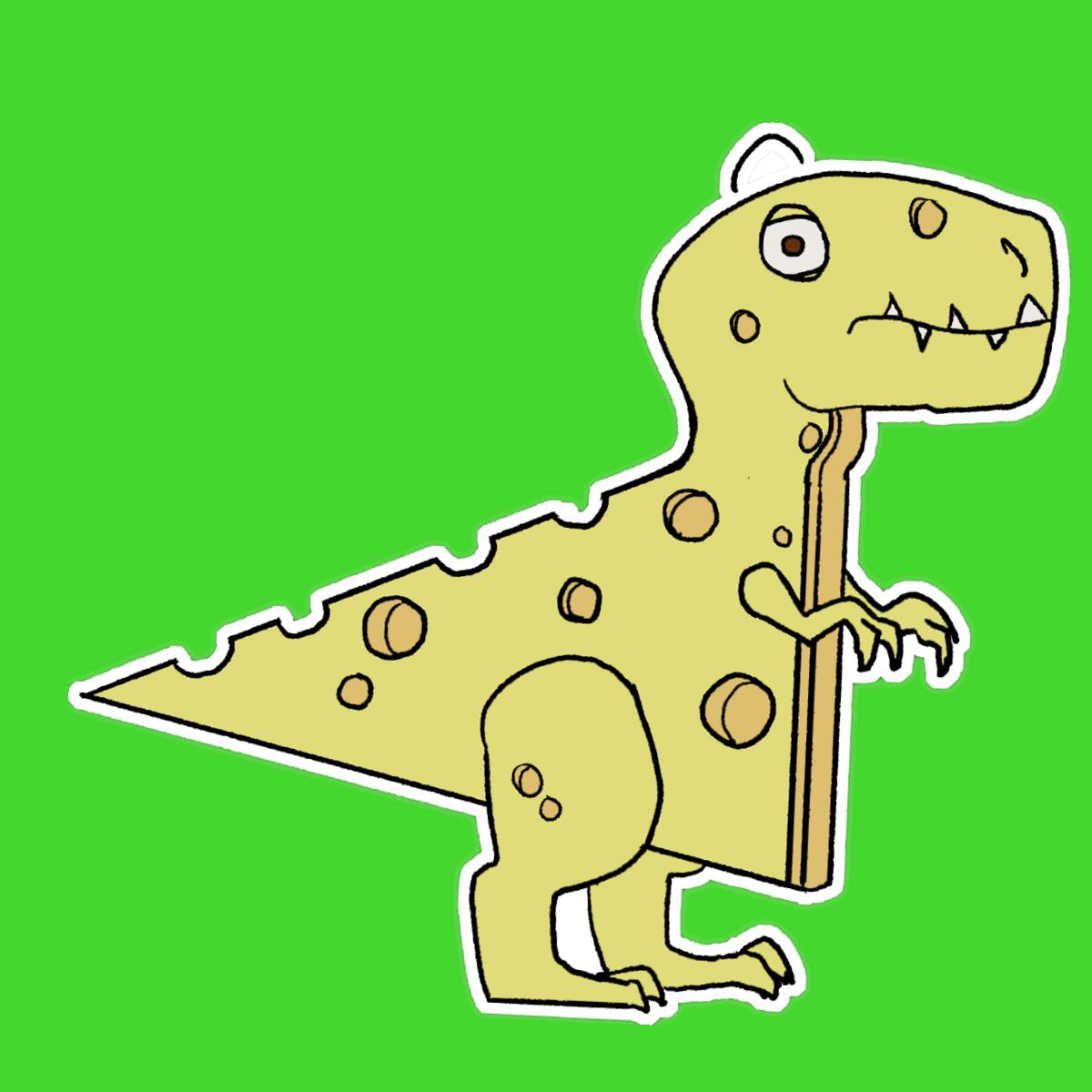 Cheeseosaurus Rex Sticker