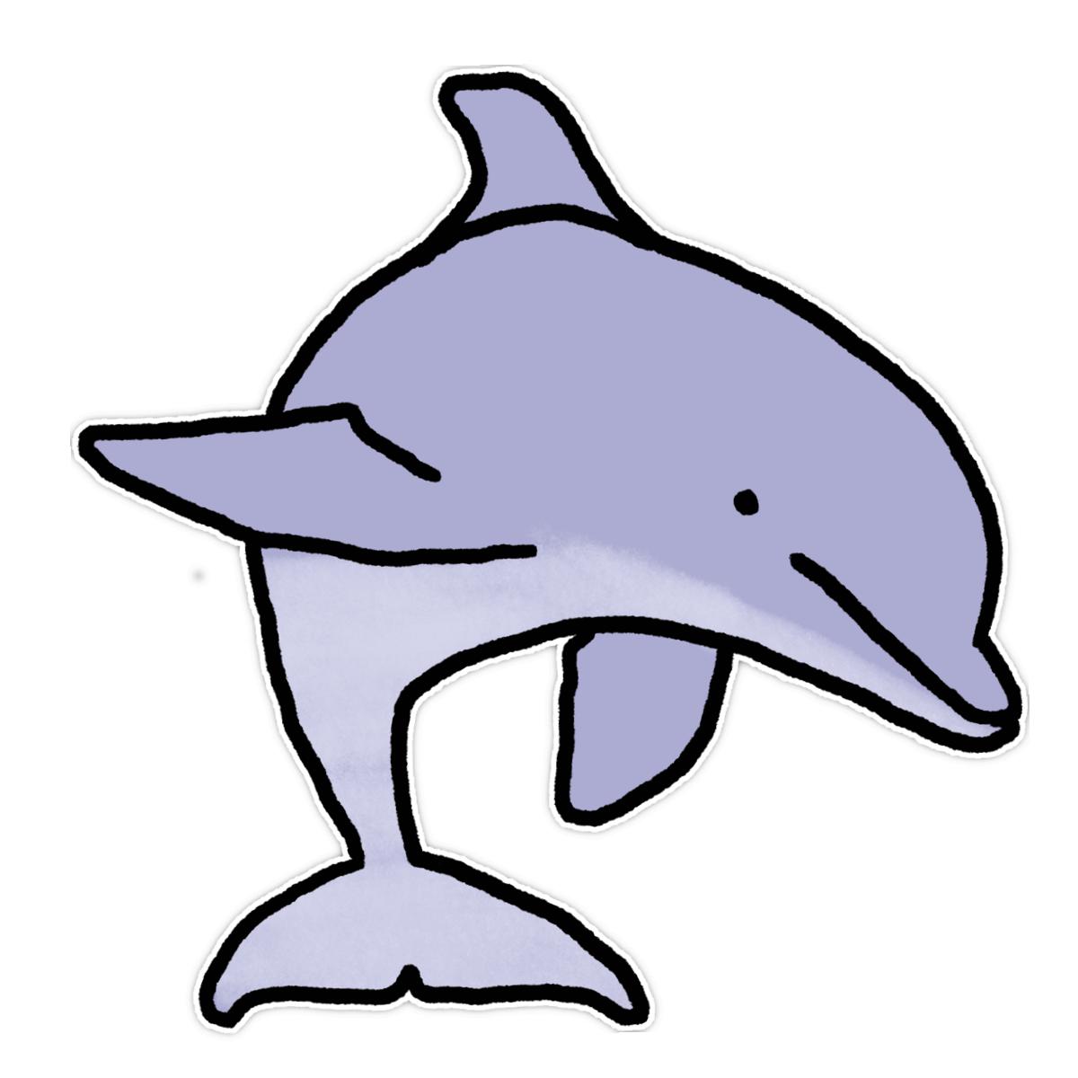 Dolphin Sticker 2X2 matte