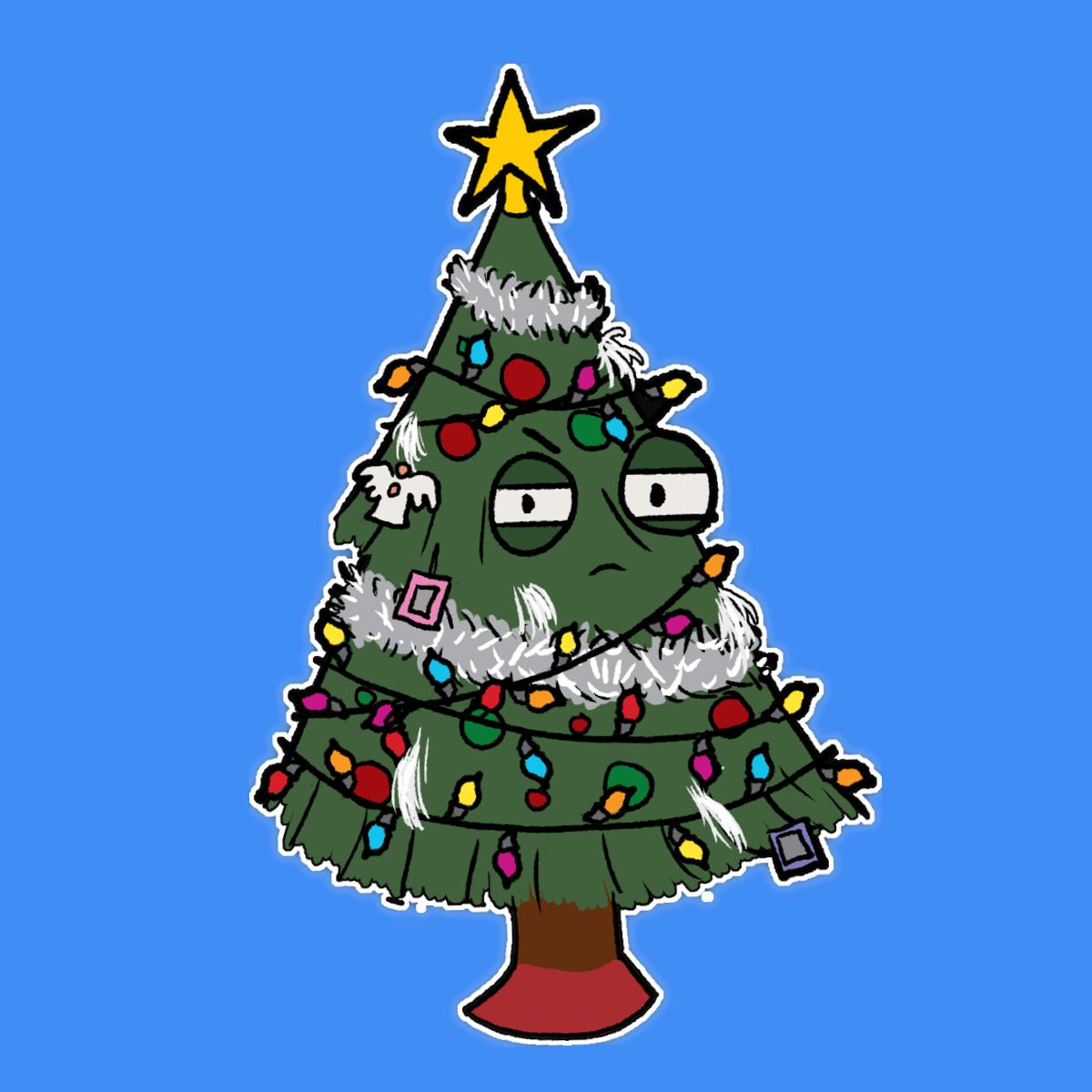 Gaudy Christmas Tree Sticker