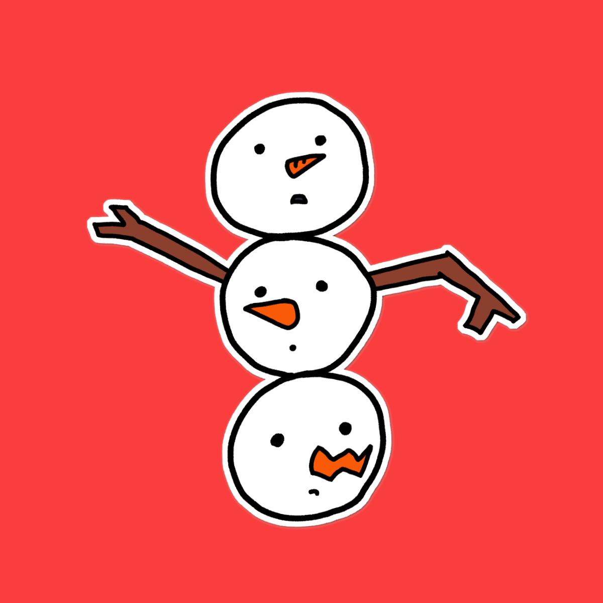 Snowman All Heads Sticker