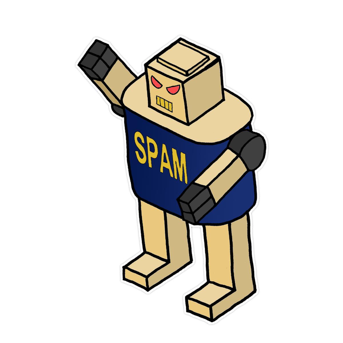 Spam Bot Sticker 4X4 matte