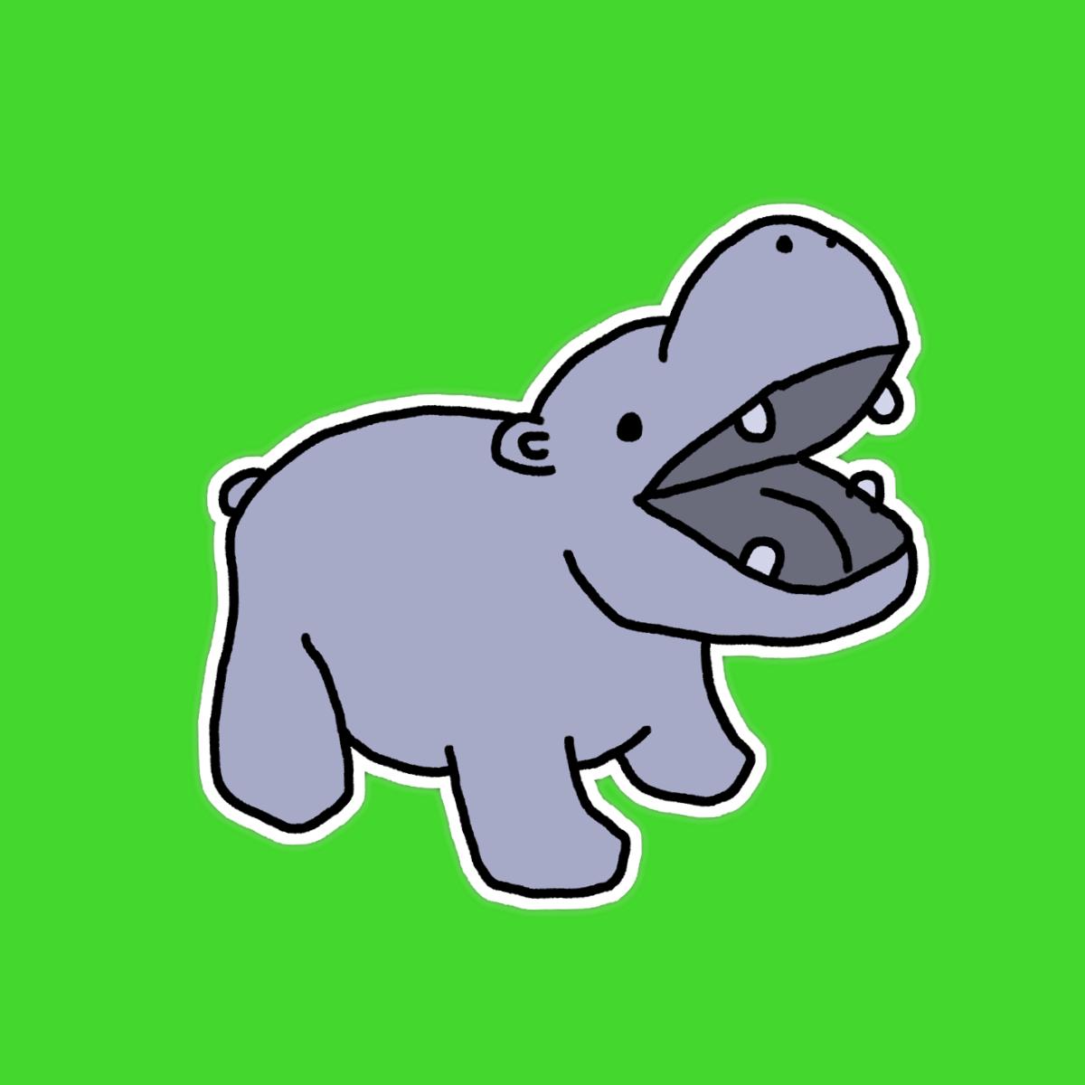 Toy Hippo Sticker