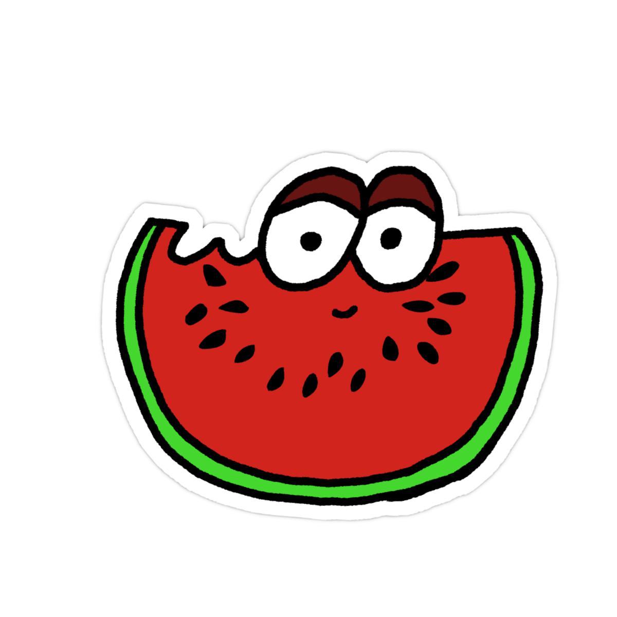 Watermelon Sticker 2X2 matte