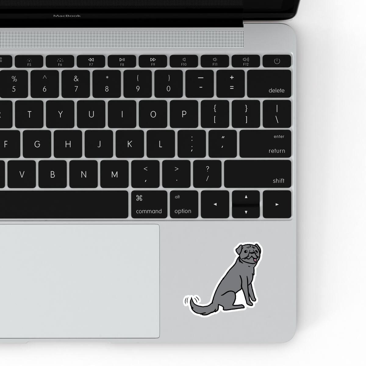 Wolf Pug Sticker Featured