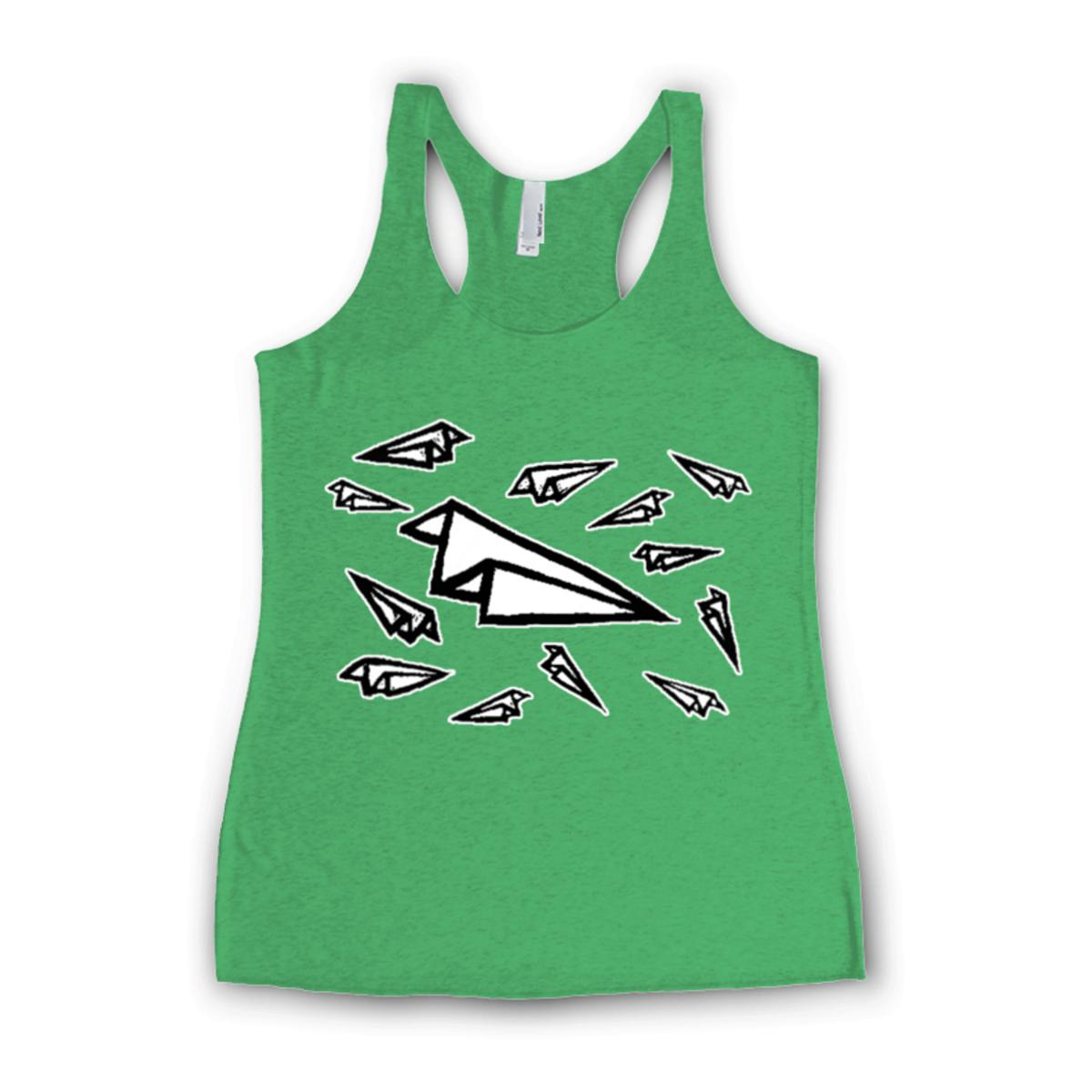 Airplane Frenzy Ladies' Racerback Tank Extra Small envy-green