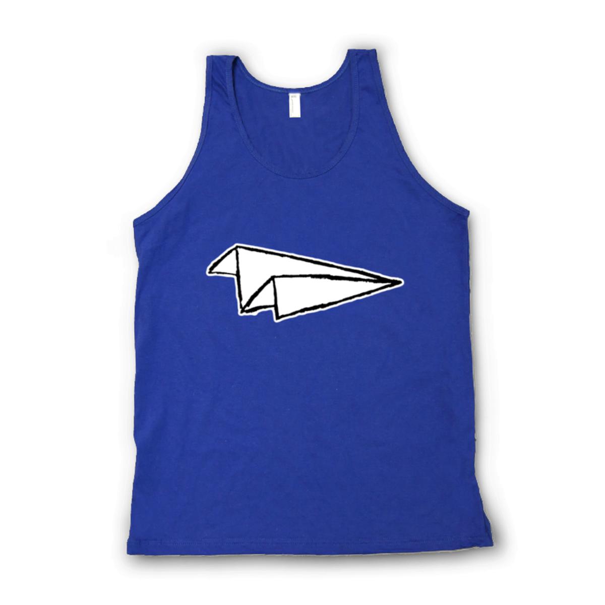 Airplane Sketch Unisex Tank Top Double Extra Large lapis