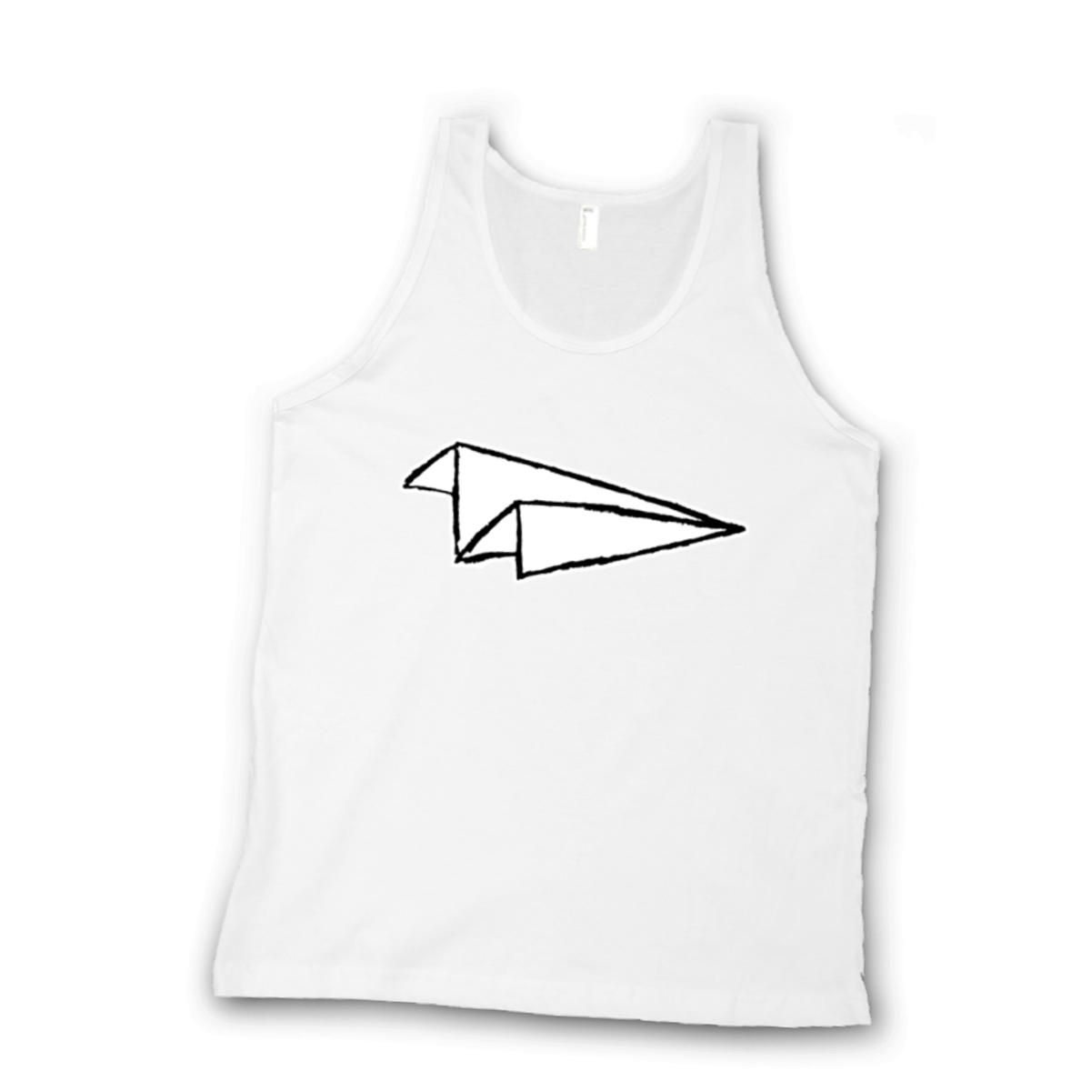 Airplane Sketch Unisex Tank Top Double Extra Large white