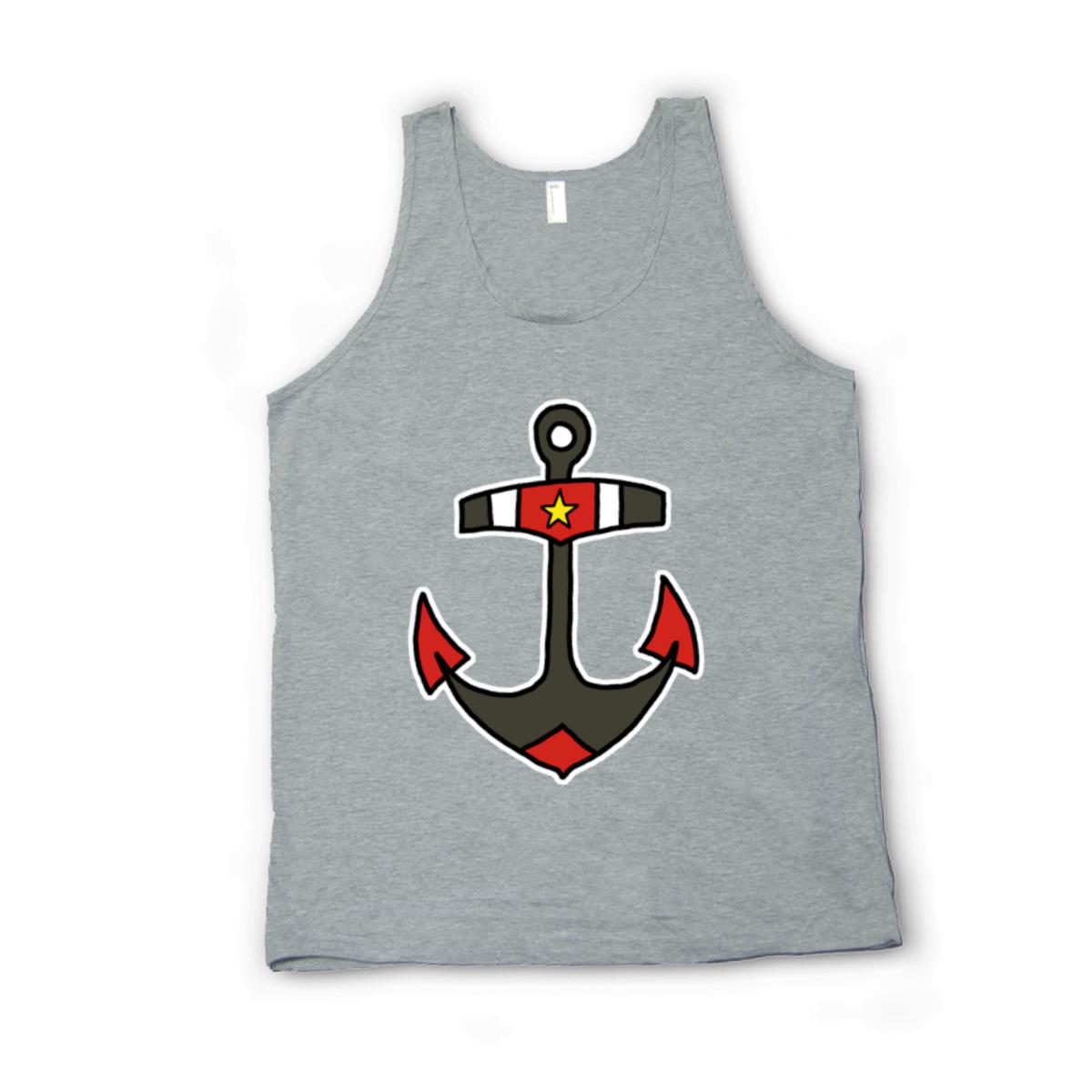 American Traditional Anchor Unisex Tank Top Double Extra Large heather-grey
