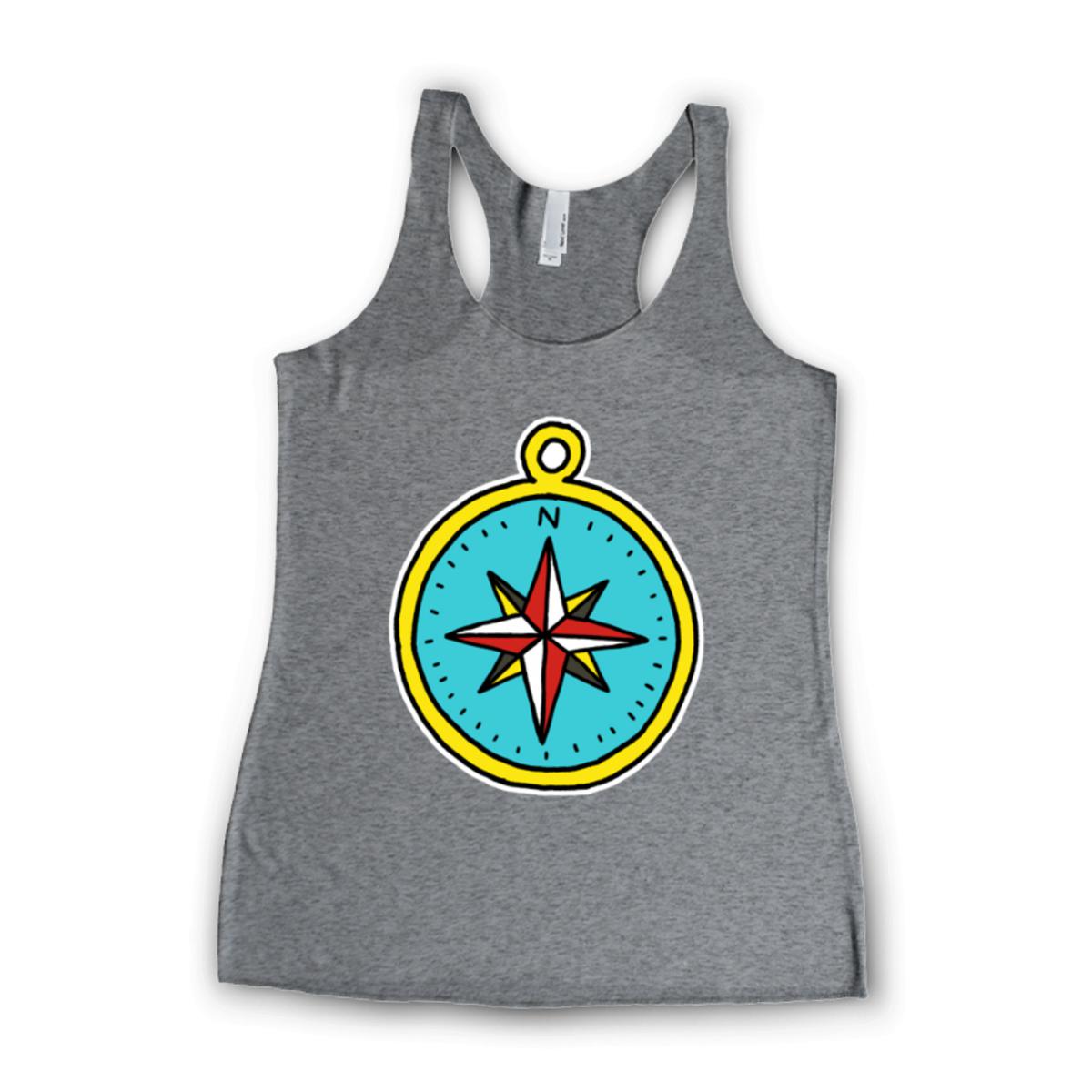 American Traditional Compass Ladies' Racerback Tank Small heather-grey
