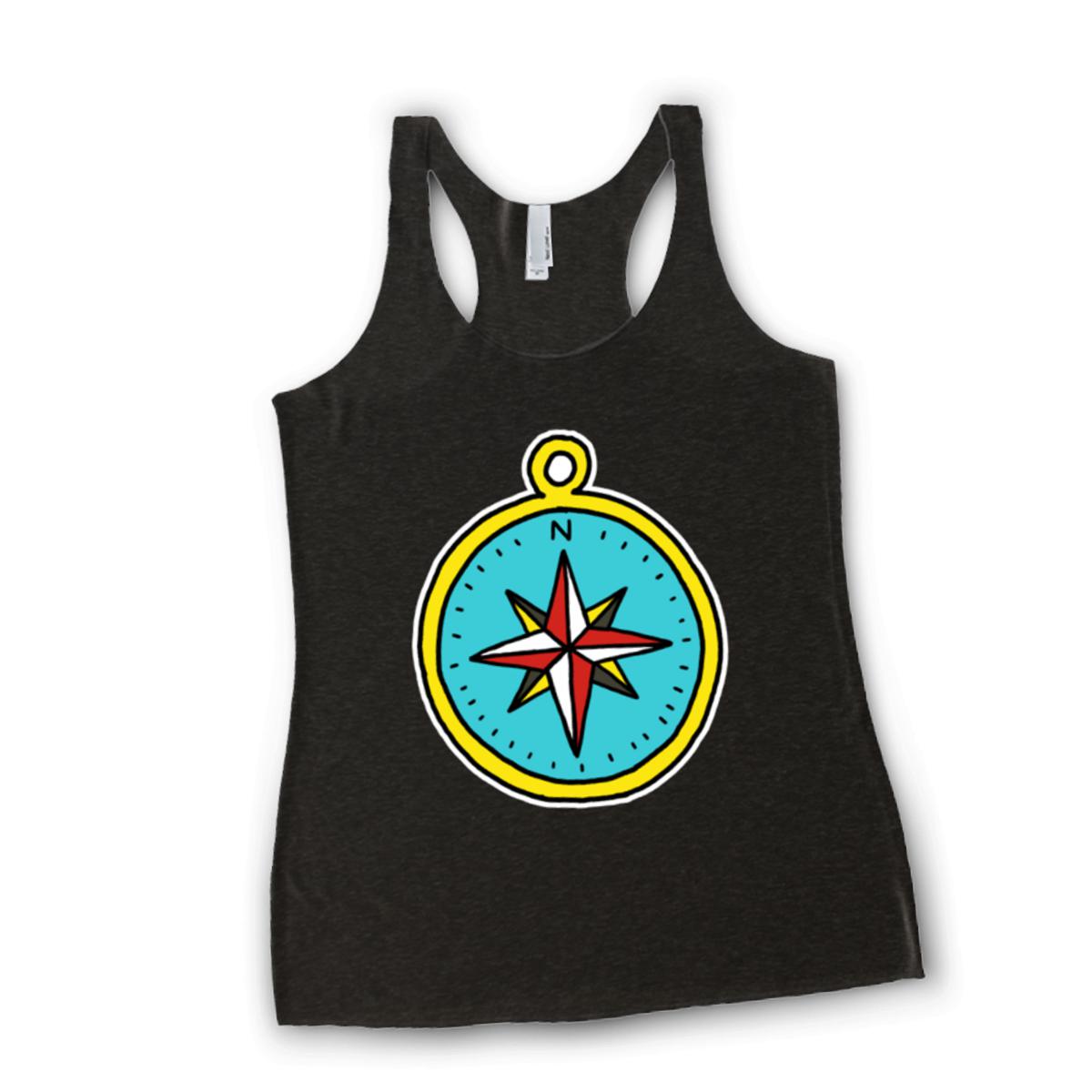 American Traditional Compass Ladies' Racerback Tank Extra Small vintage-black