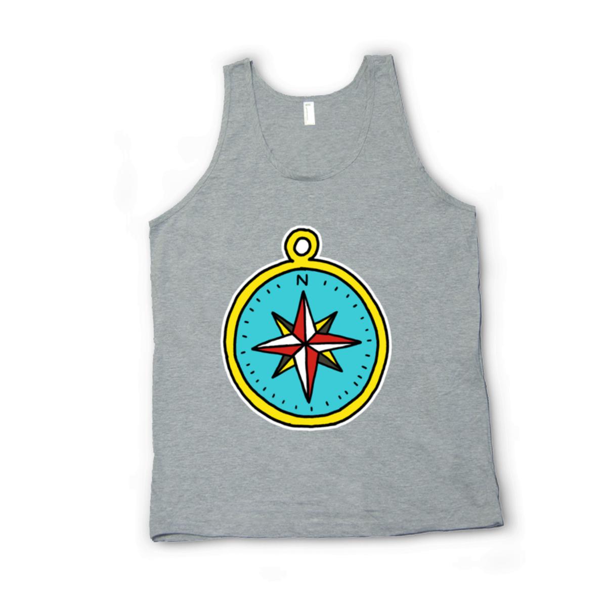 American Traditional Compass Unisex Tank Top Extra Small heather-grey