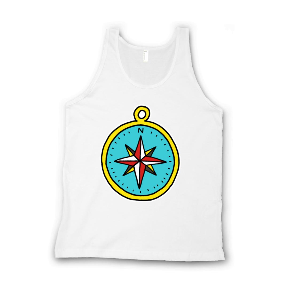 American Traditional Compass Unisex Tank Top Extra Small white