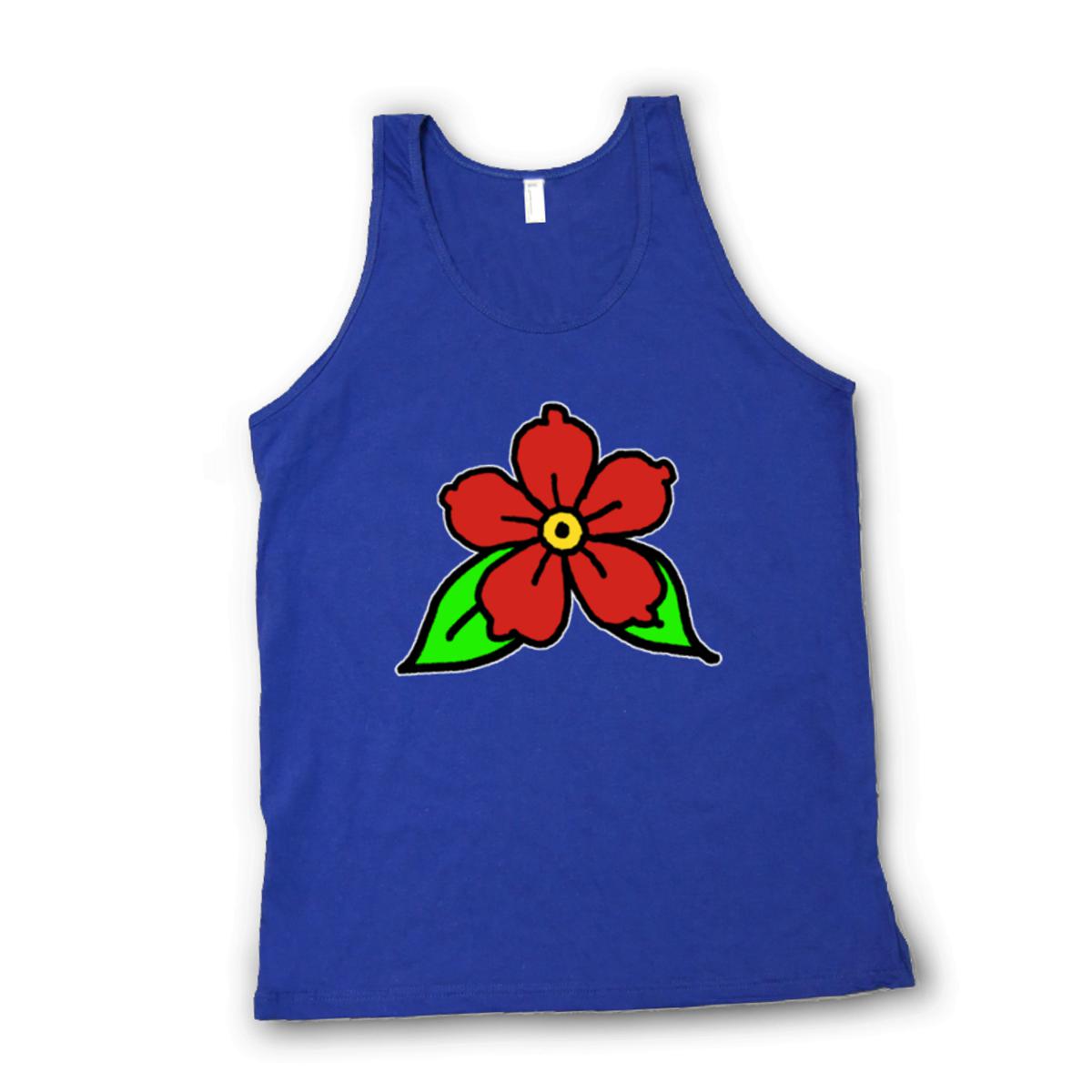 American Traditional Flower Unisex Tank Top Double Extra Large lapis