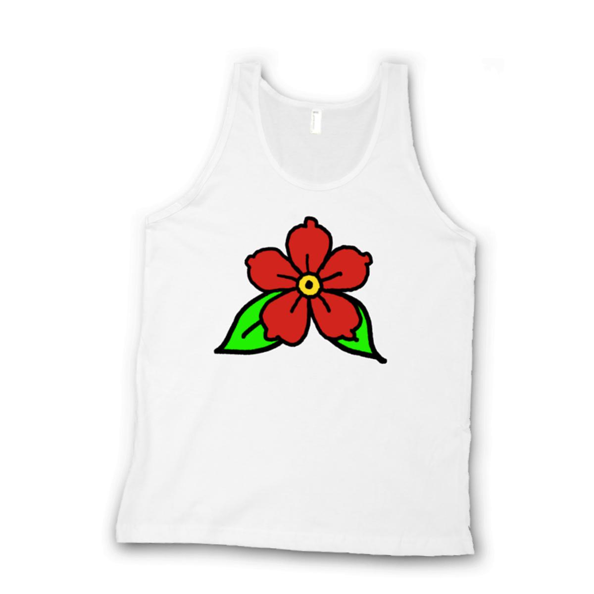 American Traditional Flower Unisex Tank Top Extra Small white